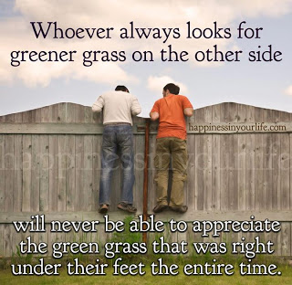 The Grass Is Not Always Greener On The Other Side Morsels Of Bread